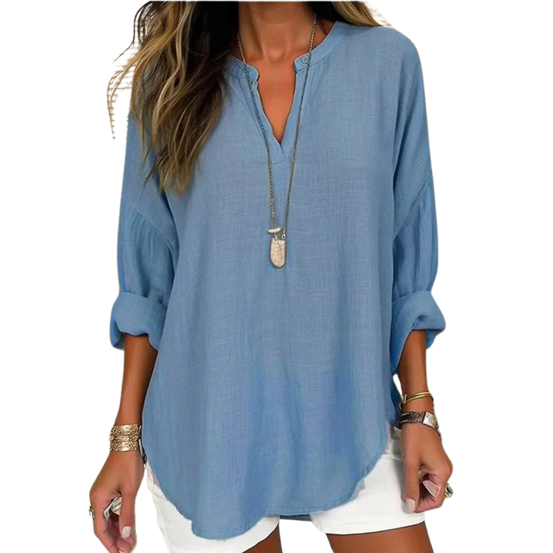 Cavell™ – Luchtige Tuniekblouse met Elegante V-hals