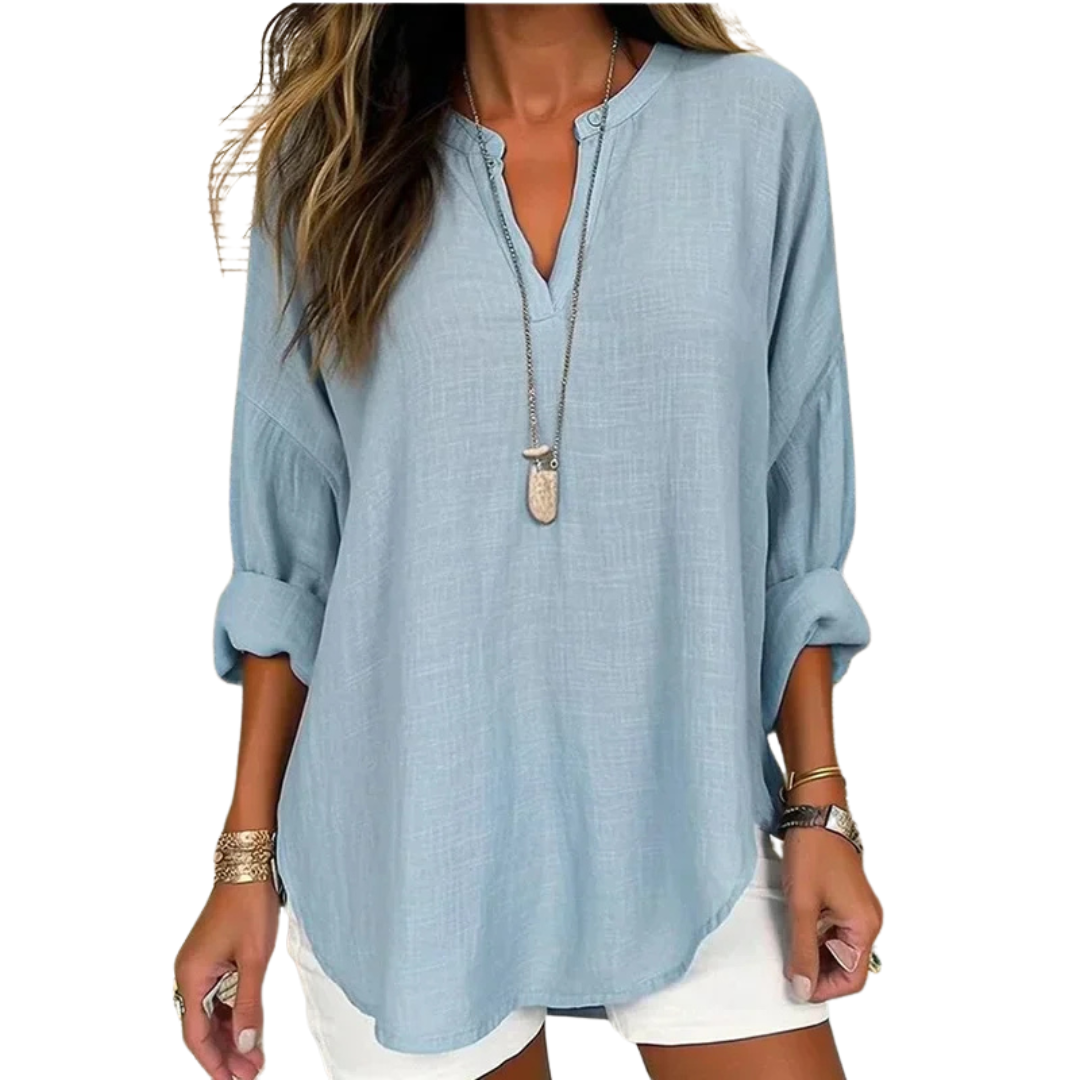Cavell™ – Luchtige Tuniekblouse met Elegante V-hals