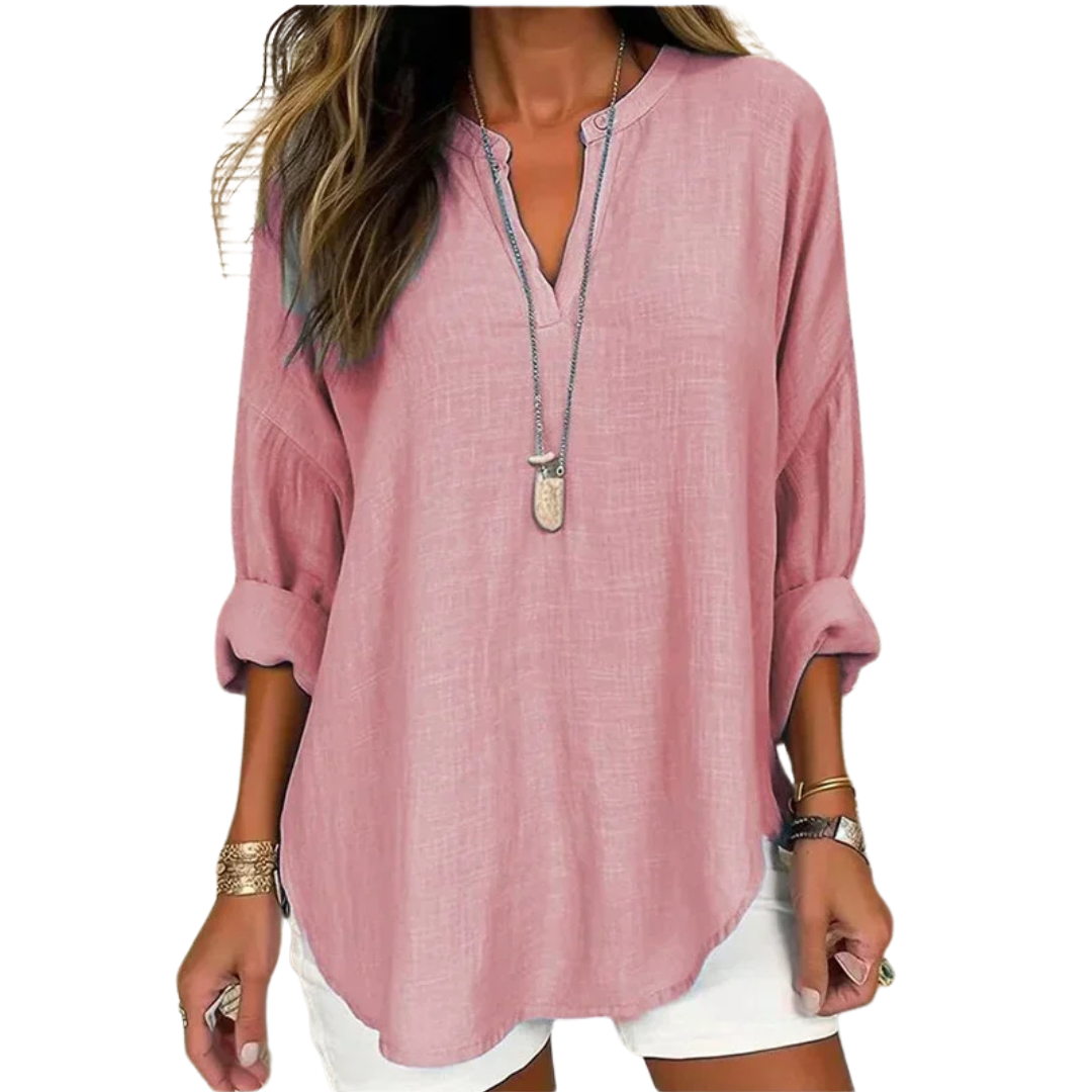 Cavell™ – Luchtige Tuniekblouse met Elegante V-hals