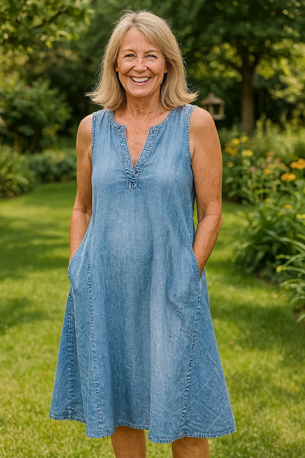 Cavell™ – Zomerse Spijkerjurk met V-hals