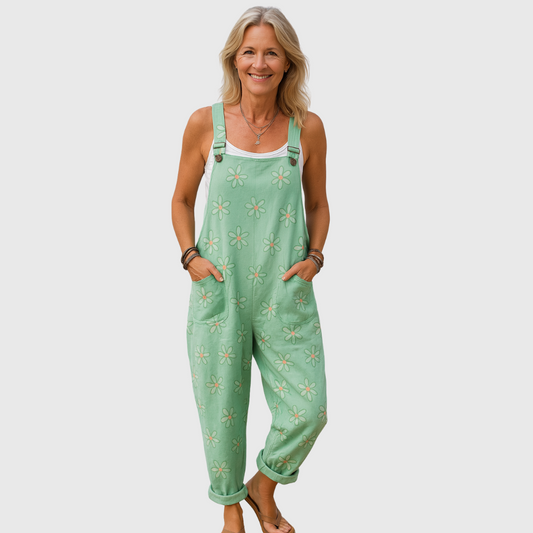 Cavell™ – Tuinbroek met Bloemenprint & Relaxte Pasvorm