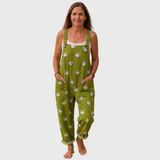 Cavell™ – Comfortabele Tuinbroek met Speelse Print & Relaxte Pasvorm
