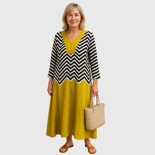 Cavell™ – Losvallende Jurk met Grafisch Detail