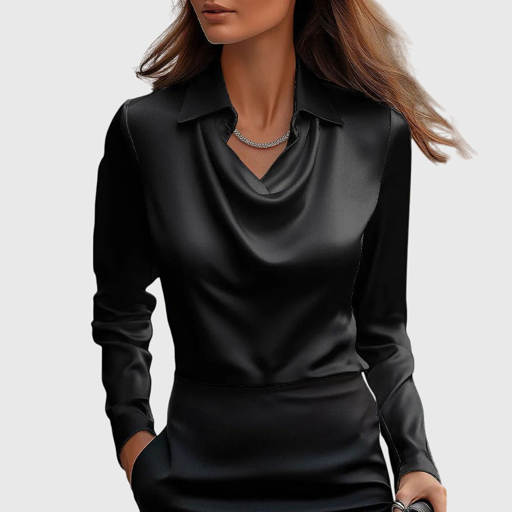 Cavell™ – Blouse met Elegante Watervalhals