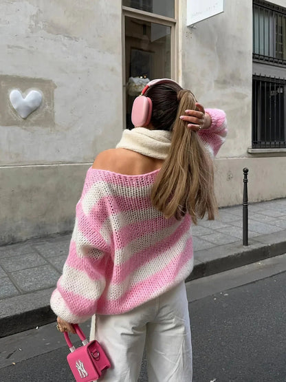 Gestreepte Pullover Sweater Blauw
