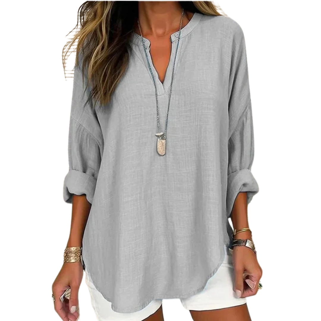 Cavell™ – Luchtige Tuniekblouse met Elegante V-hals