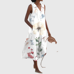 Cavell™ – Zomerse Mouwloze Jurk met Bloemenprint