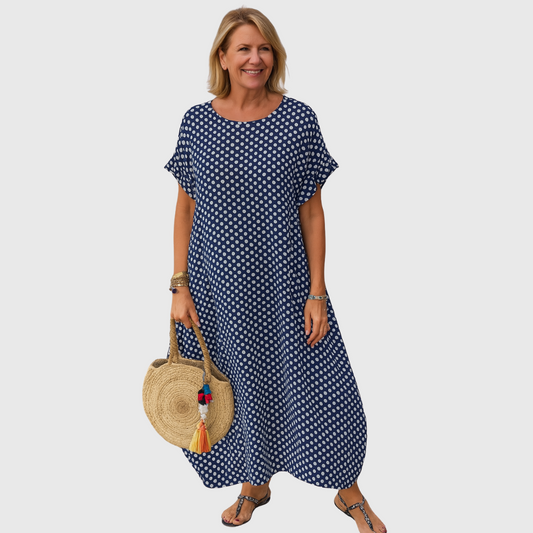 Cavell™ – Luchtige Zomerjurk met Tijdloos Stippenpatroon & Comfort Fit
