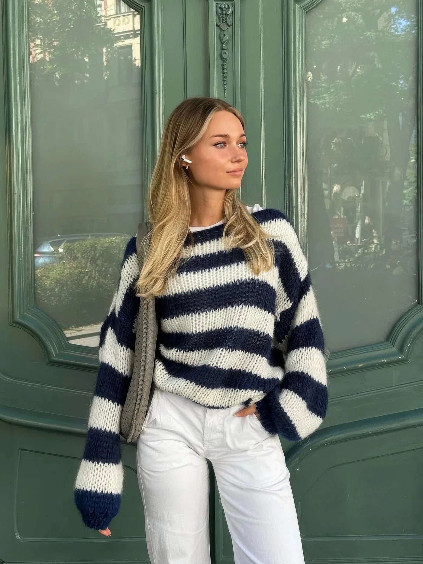 Gestreepte Pullover Sweater Blauw
