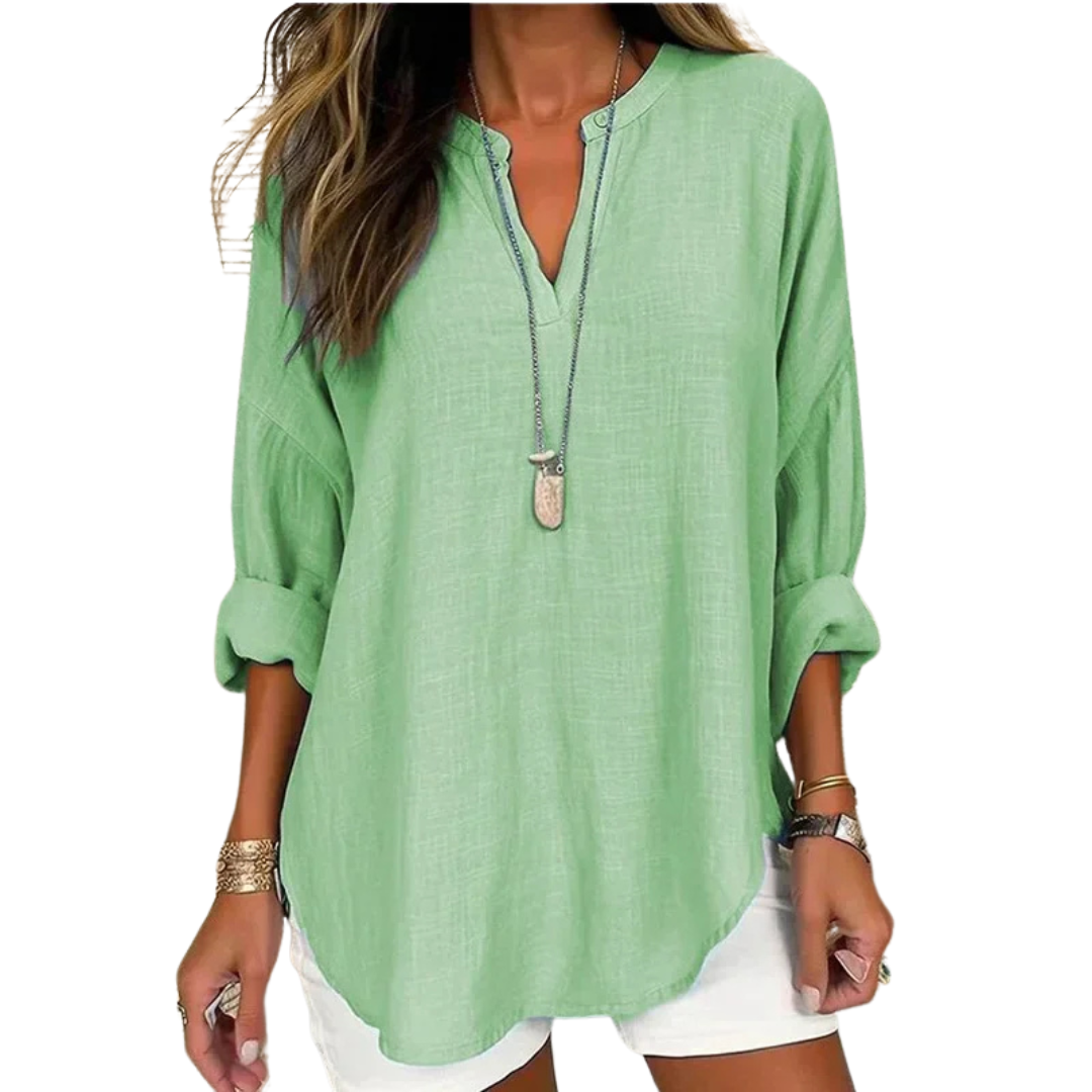 Cavell™ – Luchtige Tuniekblouse met Elegante V-hals