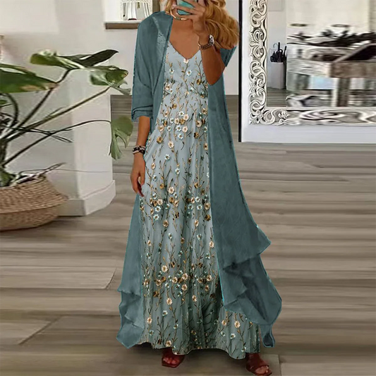 Cavell™ - Maxi-Jurk met Jasje (2-delige set)