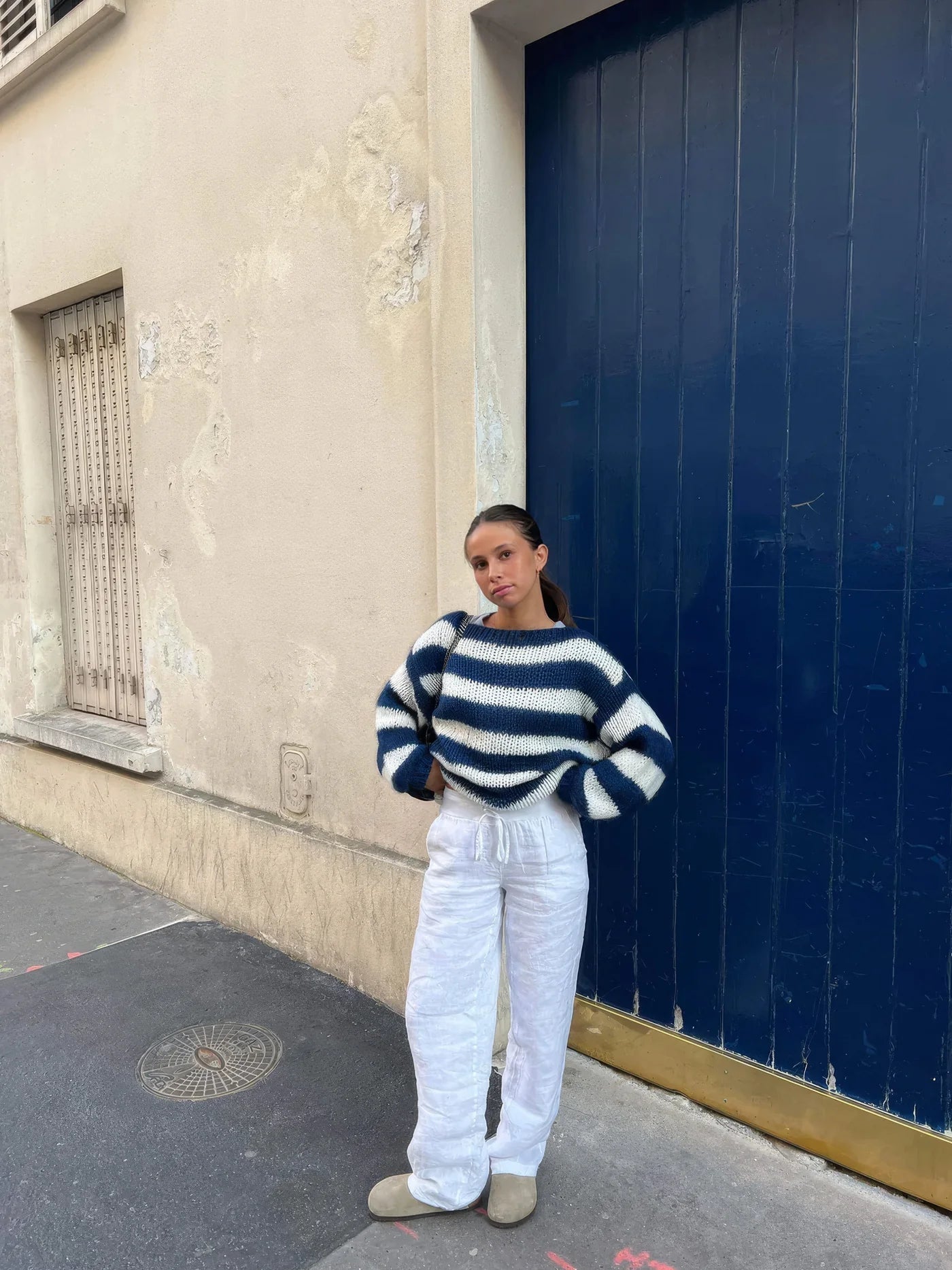 Gestreepte Pullover Sweater Blauw
