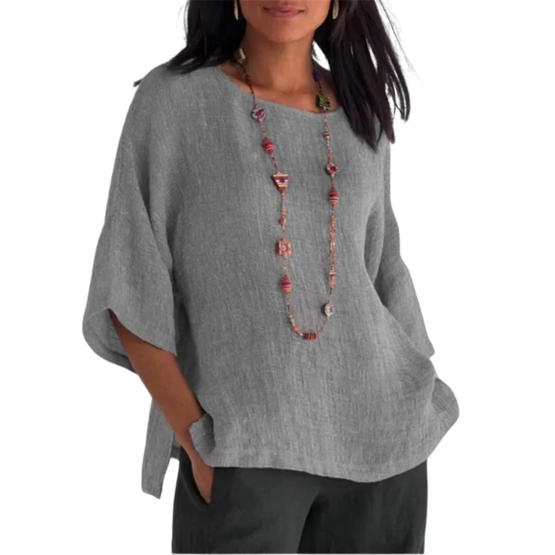 Cavell™ – Linnen Zomertop met Nonchalante Elegantie