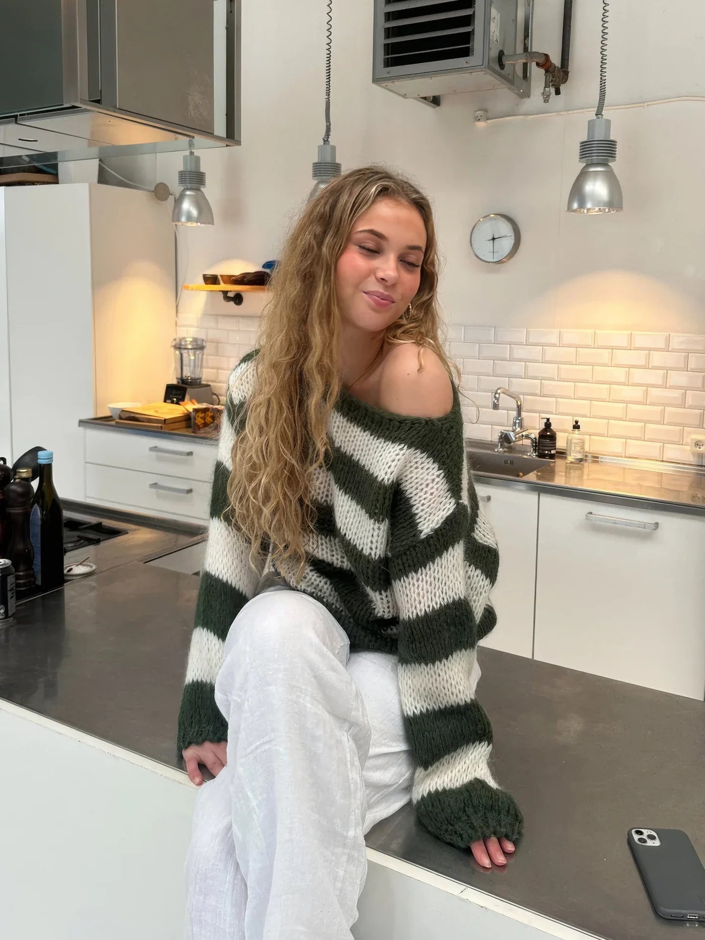 Gestreepte Pullover Sweater Blauw