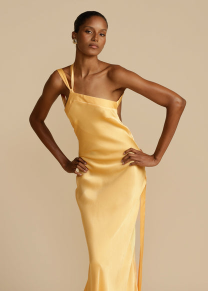 Cavell™ – Gouden Elegantie Jurk