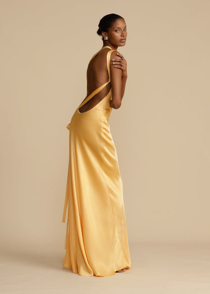 Cavell™ – Gouden Elegantie Jurk