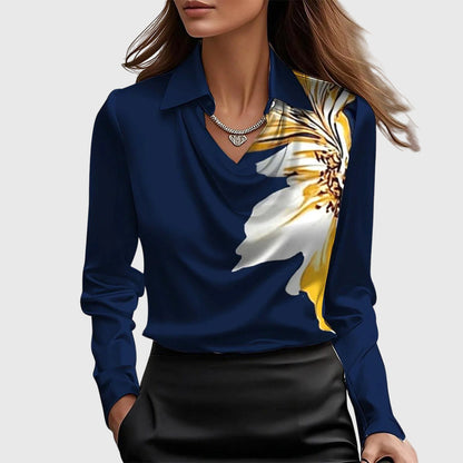 Cavell™ – Blouse met Elegante Watervalhals