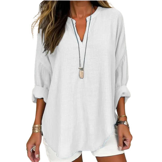 Cavell™ – Luchtige Tuniekblouse met Elegante V-hals