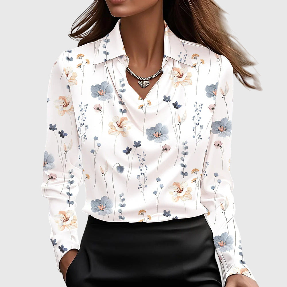 Cavell™ – Blouse met Elegante Watervalhals
