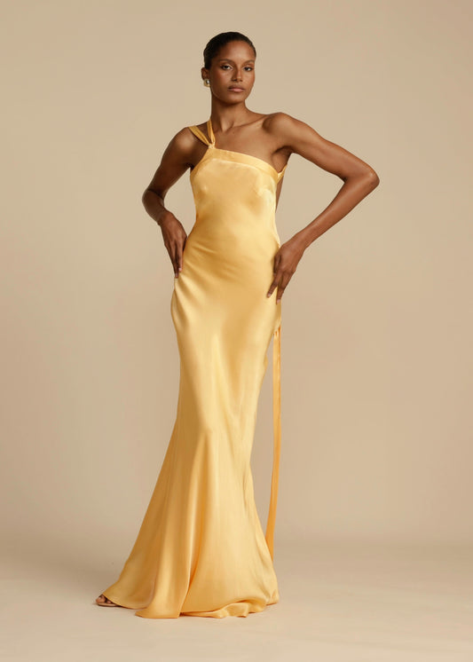Cavell™ – Gouden Elegantie Jurk
