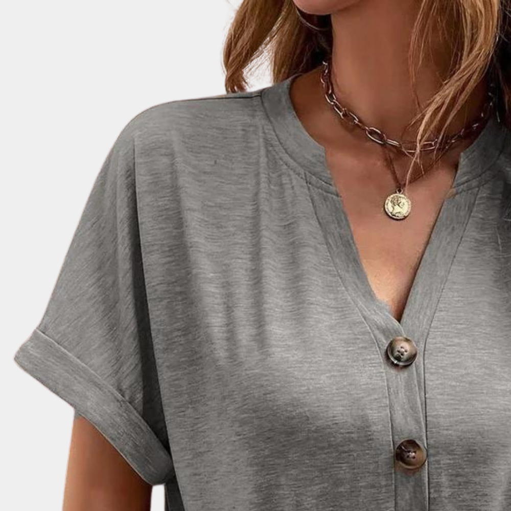 Cavell™ - Luchtige zomertop met v-hals