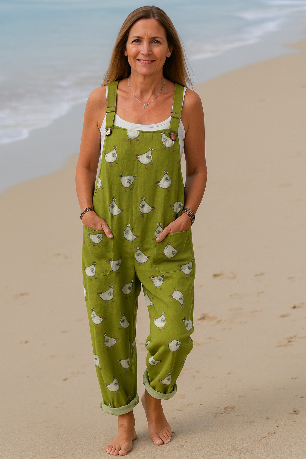 Cavell™ – Comfortabele Tuinbroek met Speelse Print & Relaxte Pasvorm