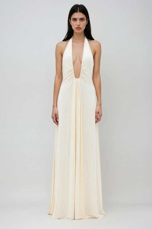 Cavell™ – Noir Éclat Maxi Jurk