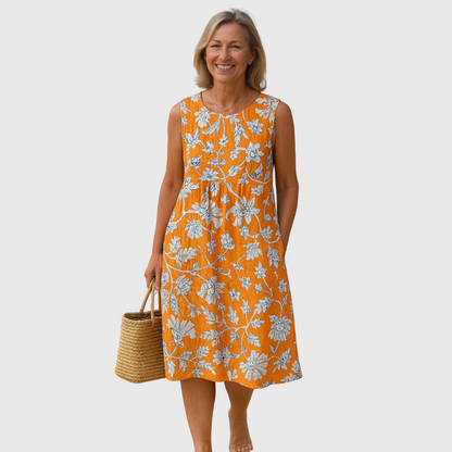 Cavell™ – Zomerjurk met Tropische Bloemenprint & Losvallend Silhouet