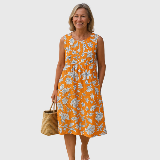 Cavell™ – Zomerjurk met Tropische Bloemenprint & Losvallend Silhouet