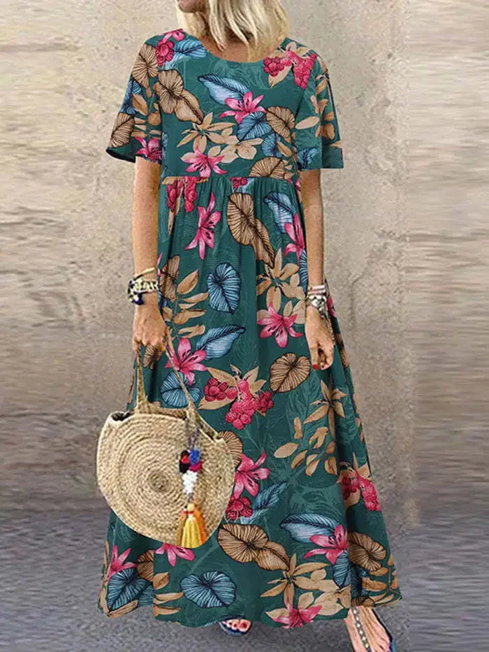 Cavell™ – Tropische Maxi Zomerjurk