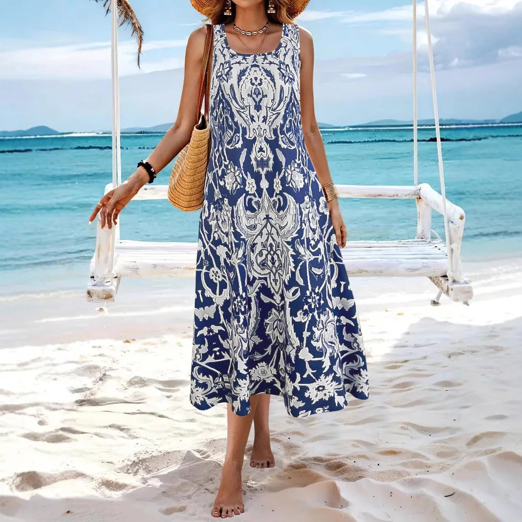 Cavell™ – Zomerjurk met Sierlijk Boho-patroon
