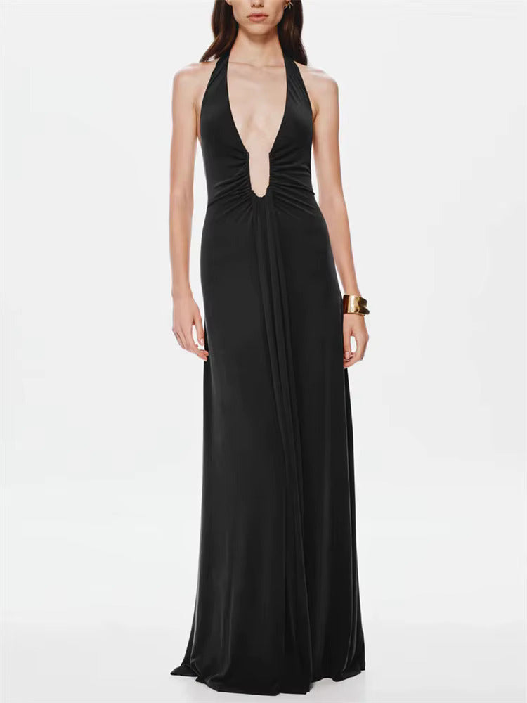 Cavell™ – Noir Éclat Maxi Jurk