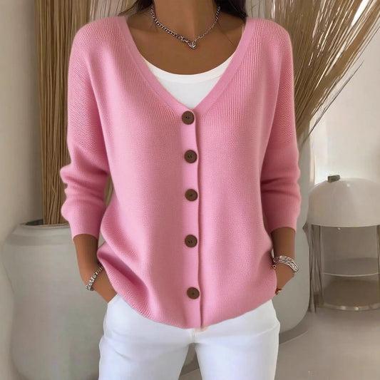 Cavell™ – Comfortabel Vest met Elegante Knopen & V-hals
