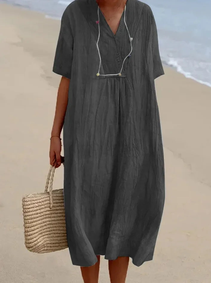Cavell™ – Losvallende Katoenen Strandjurk