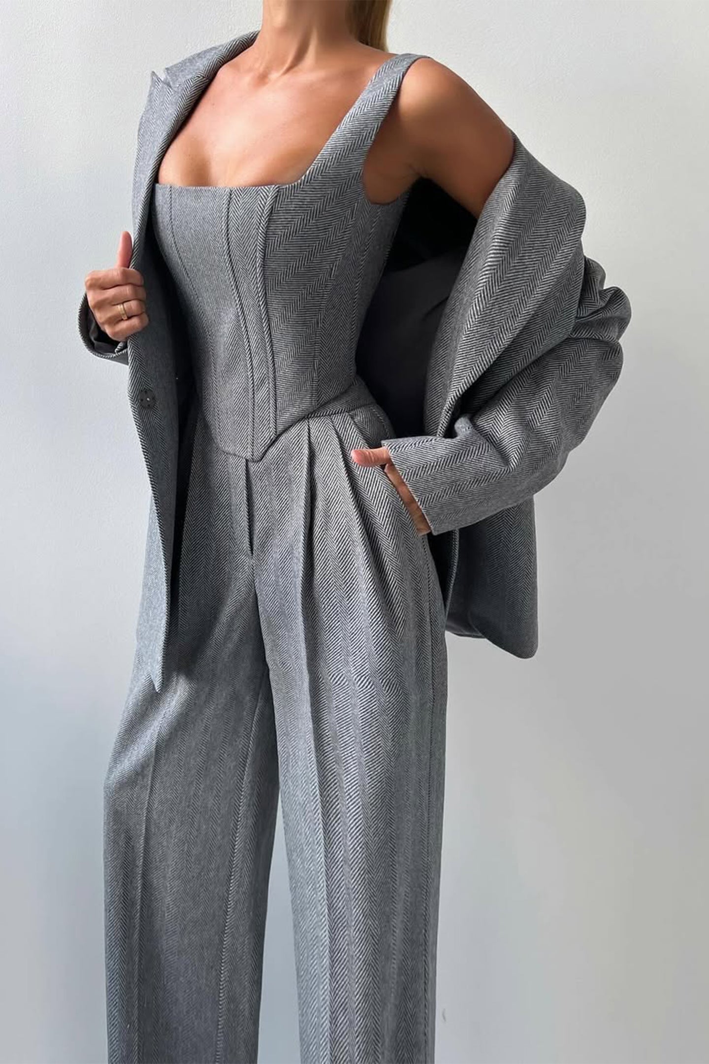Cavell™ – Stijlvol Driedelig Set met Elegante Blazer