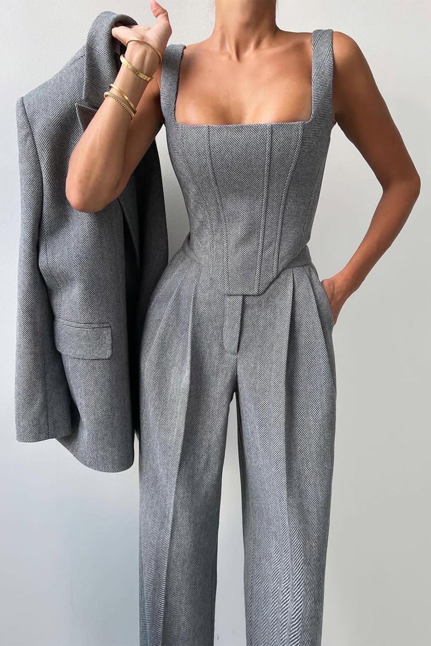 Cavell™ – Stijlvol Driedelig Set met Elegante Blazer
