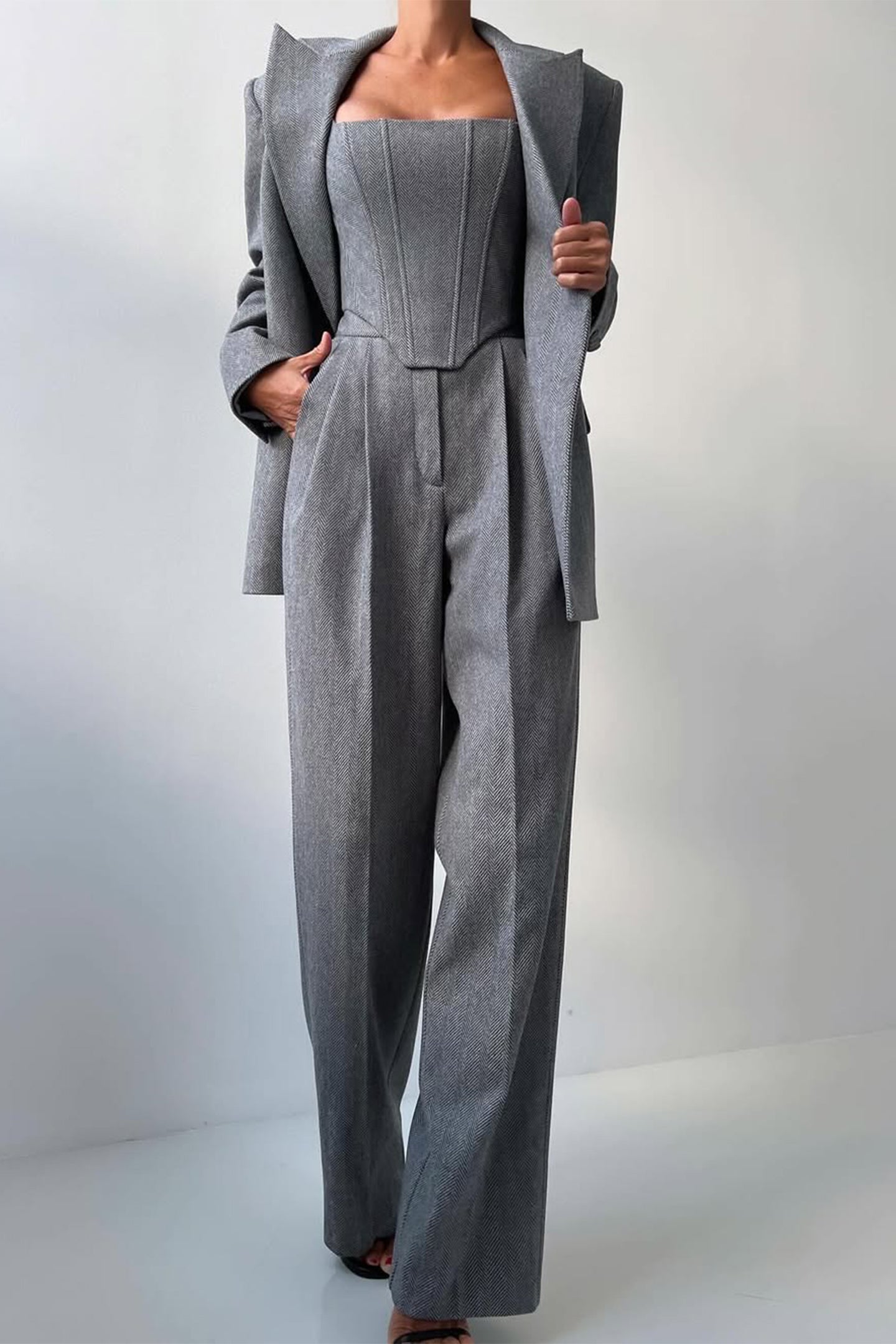 Cavell™ – Stijlvol Driedelig Set met Elegante Blazer