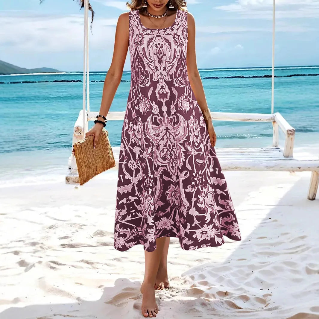 Cavell™ – Zomerjurk met Sierlijk Boho-patroon