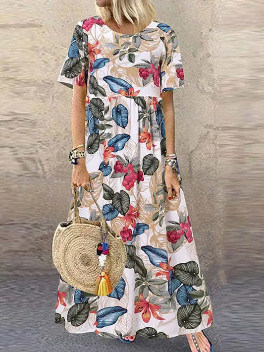Cavell™ – Tropische Maxi Zomerjurk