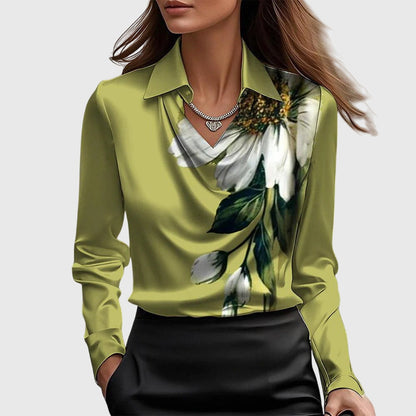 Cavell™ – Blouse met Elegante Watervalhals
