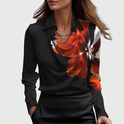 Cavell™ – Blouse met Elegante Watervalhals