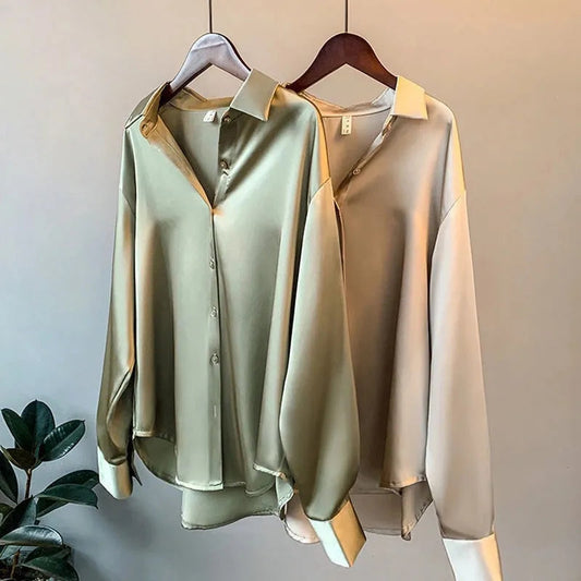 Yara - Satijnen blouse voor dames