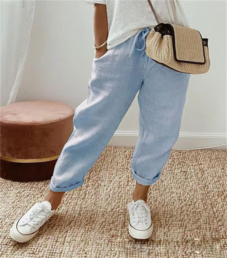 Elly - Elegante katoen-linnen broek