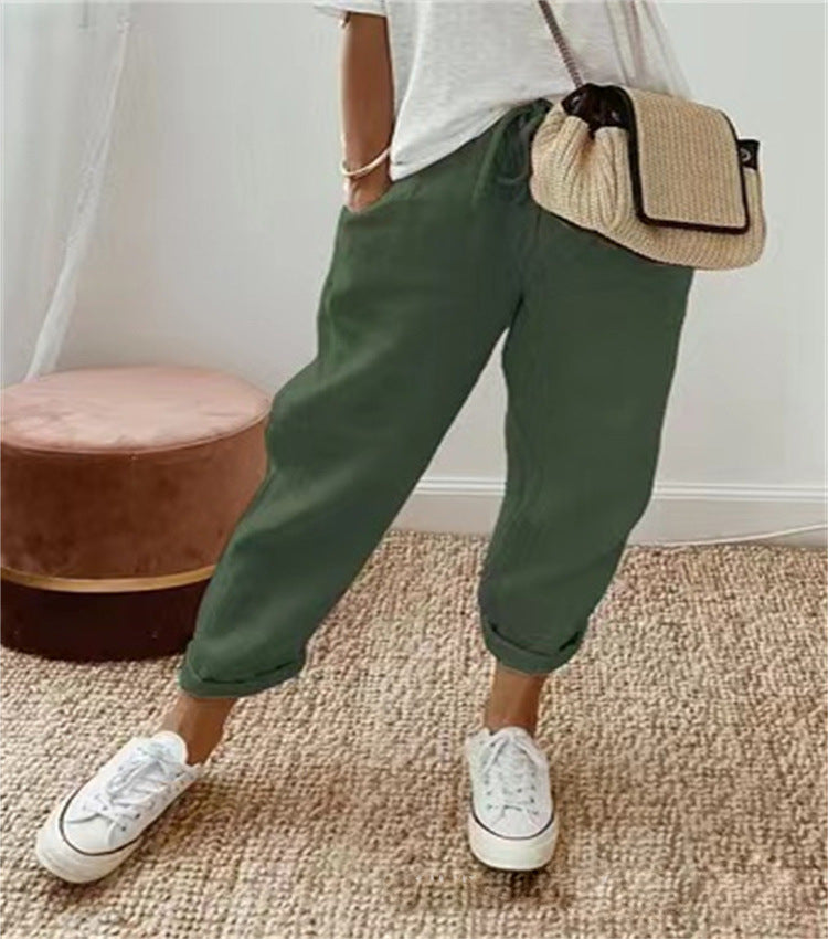 Elly - Elegante katoen-linnen broek