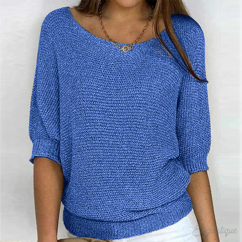 Cavell™ – Luchtige Gebreide Top met Elegante Valt
