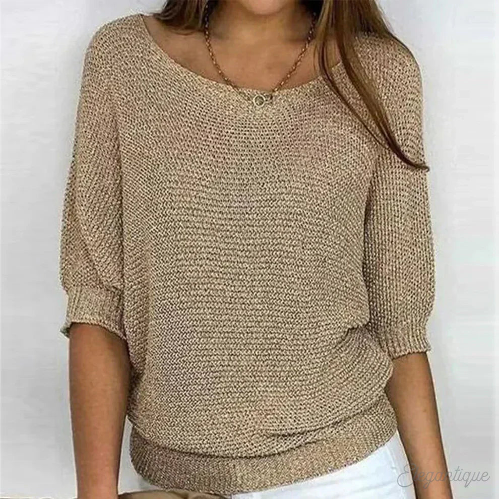 Cavell™ – Luchtige Gebreide Top met Elegante Valt